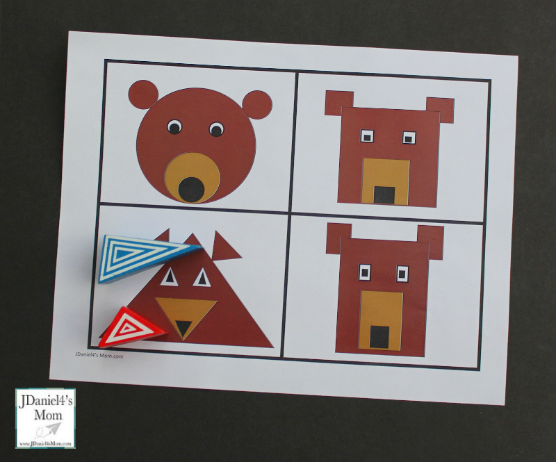 Shape Activity for Preschoolers with Free Bear Shape Printable Workspace