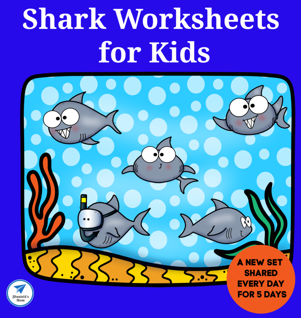 shark worksheets for kids five days worth jdaniel4s mom