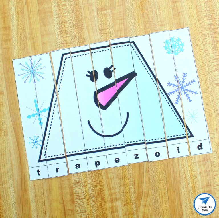 Snowman Shapes for Kids Printable Puzzles - JDaniel4s Mom