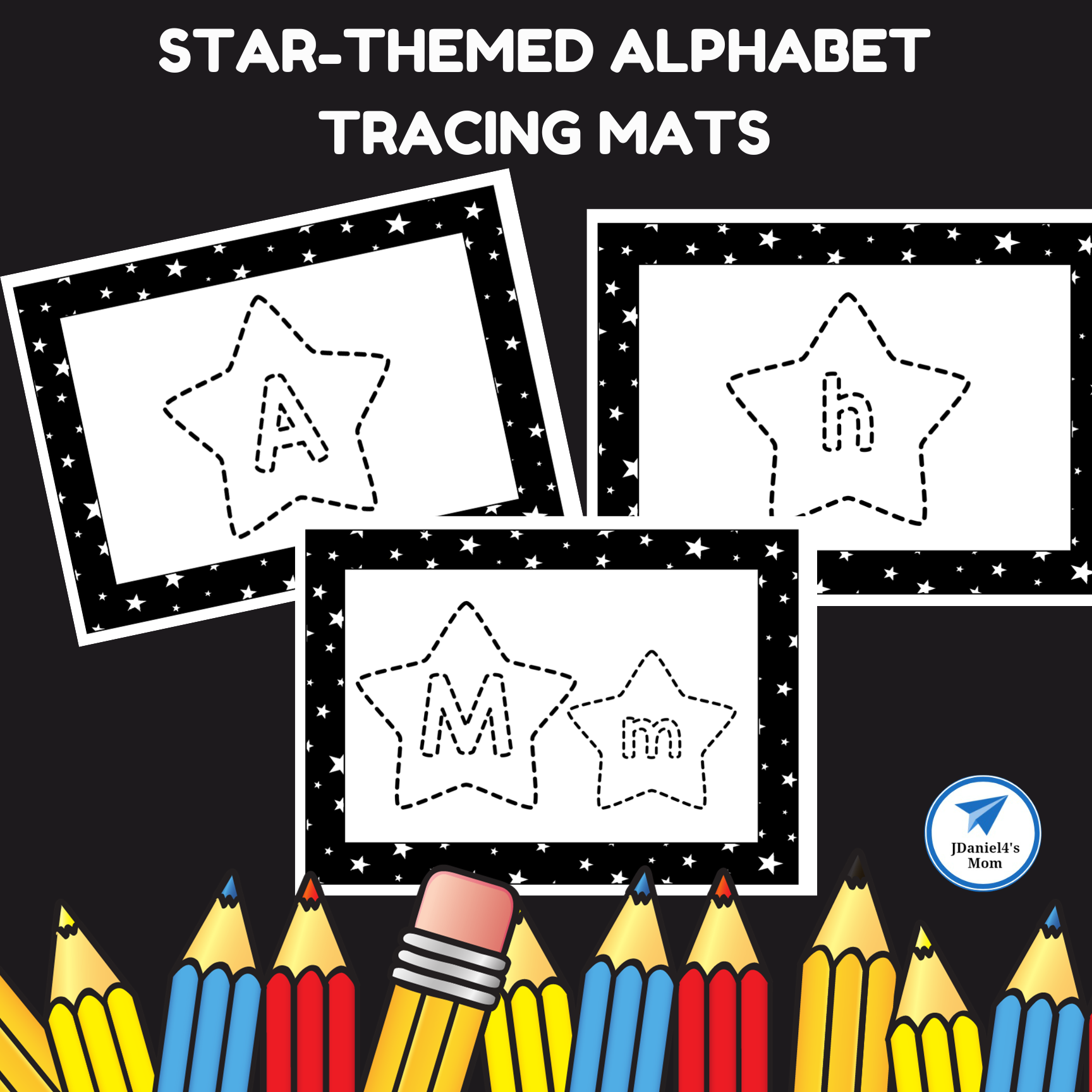 Star-Themed Alphabet Tracing Mats - JDaniel4s Mom