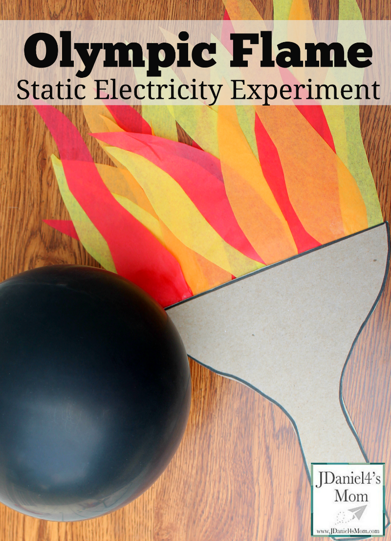 Static Electricity Olympic Flame Experiment - It is such fun to make the flames flicker!