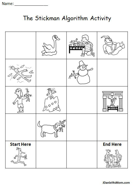 Stickman BW Algorithm Activity