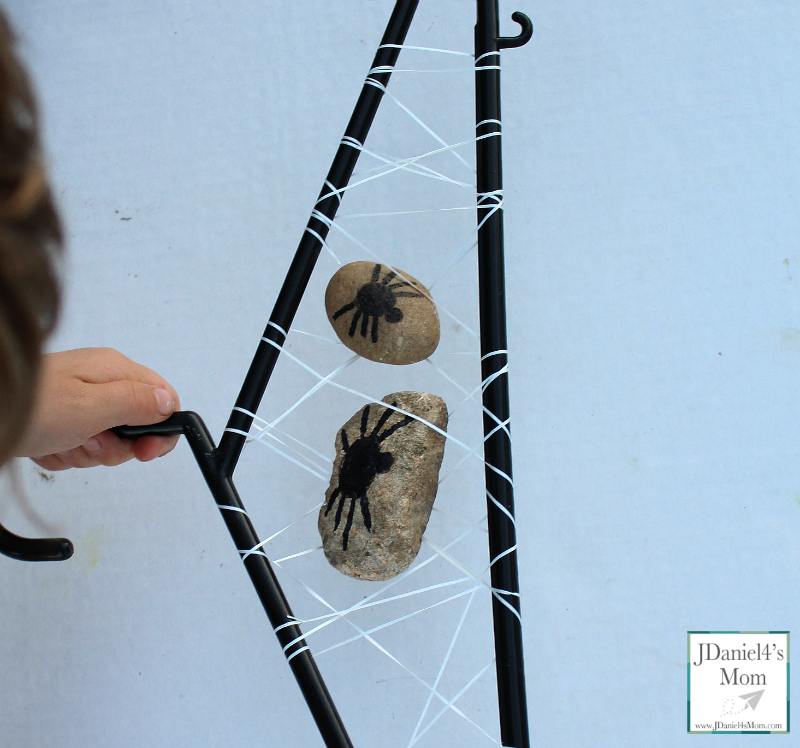 STEM Challenge Spider Web Hanger with Free Printable Task Cards