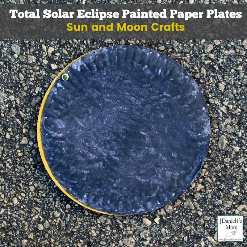 Total Solar Eclipse Painted Paper Plates Sun and Moon Crafts