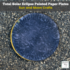 Sun and Moon Crafts- Total Solar Eclipse Painted Paper Plates