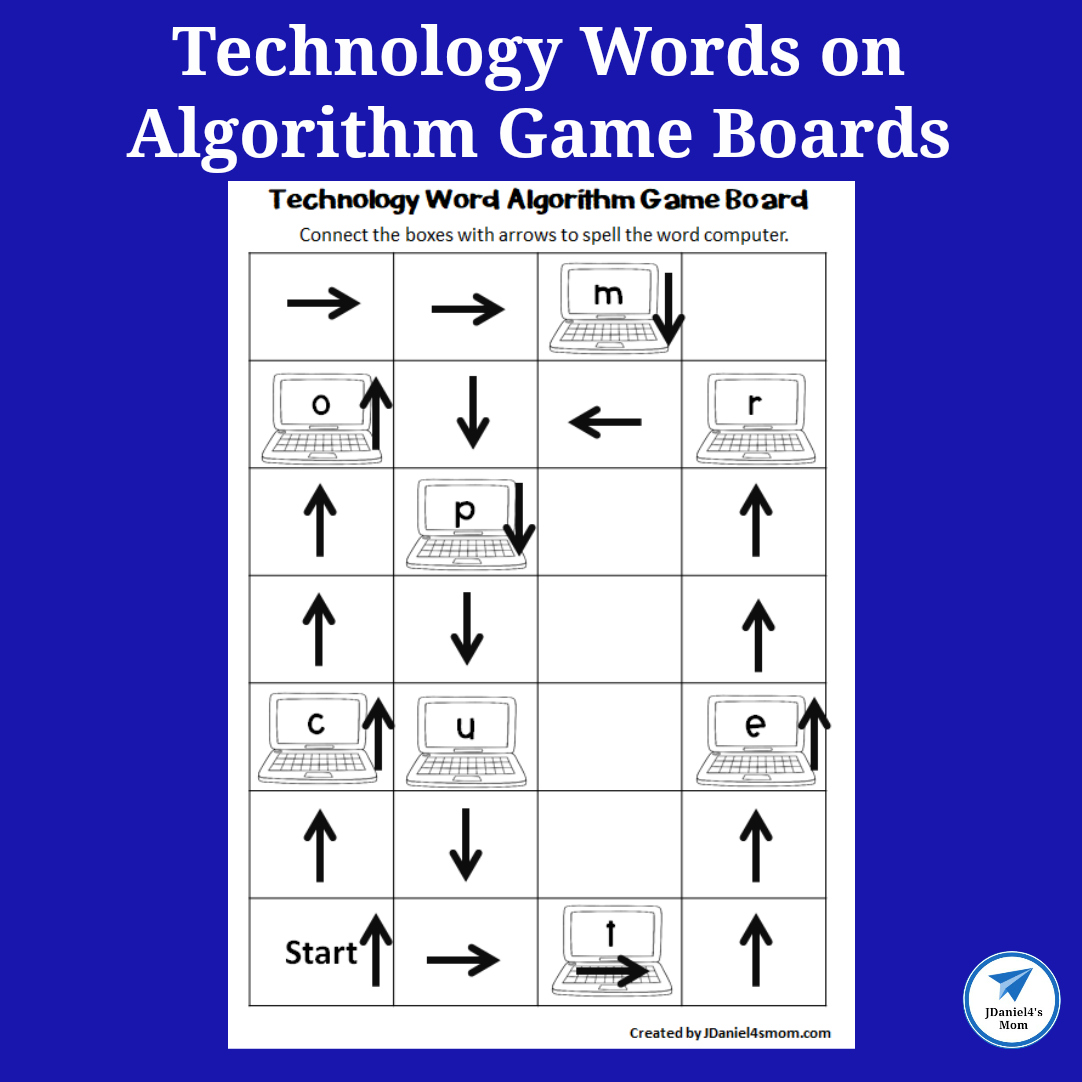 Technology Words on Algorithm Game Boards