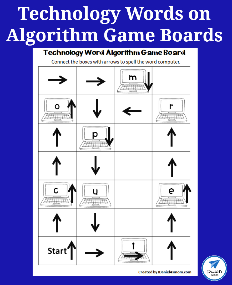 Technology Words on Algorithm Game Boards