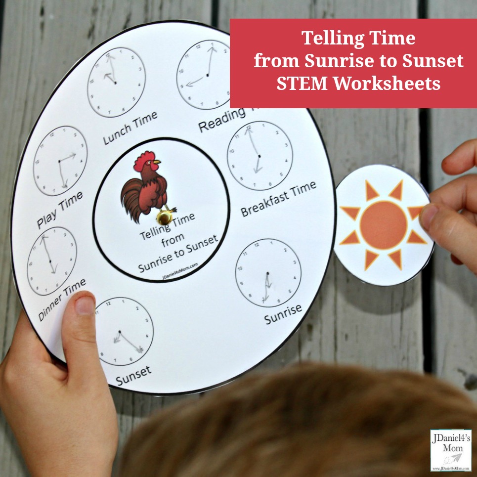 Editable Telling Time from Sunrise to Sunset STEM Worksheets