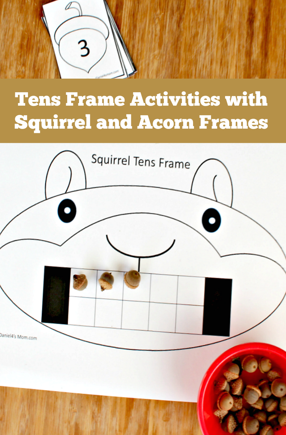 Ten Frame Activities with Squirrel and Acorn Frames - This set of activities was designed to go along with the book Scaredy Squirrel. It is includes a math counting activity.