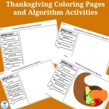 Thanksgiving Coloring Pages and Algorithm Activity