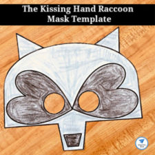 The Kissing Hand Raccoon Mask Template