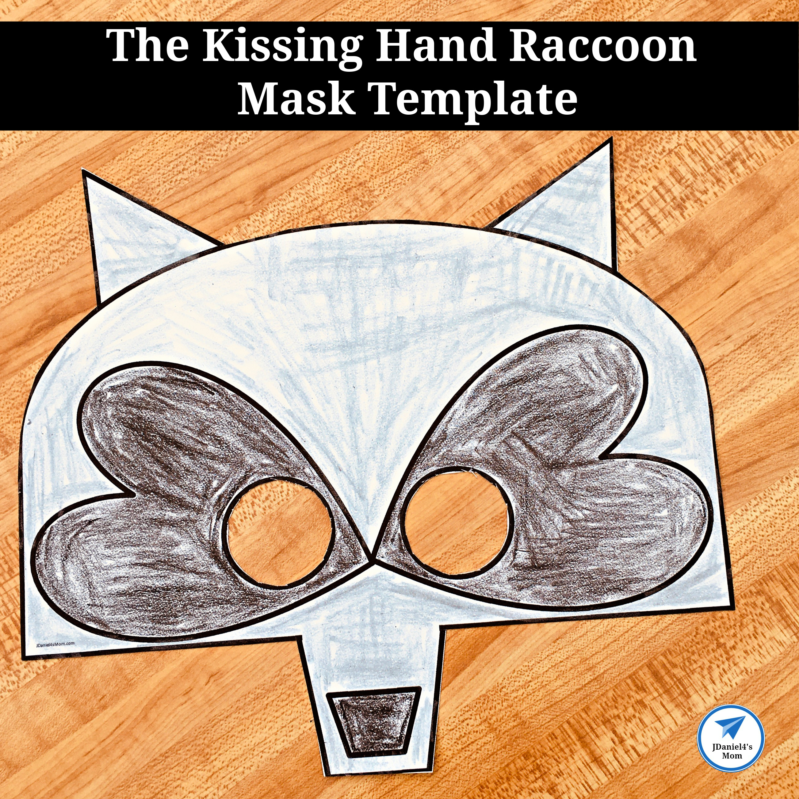 The Kissing Hand Raccoon Mask Template