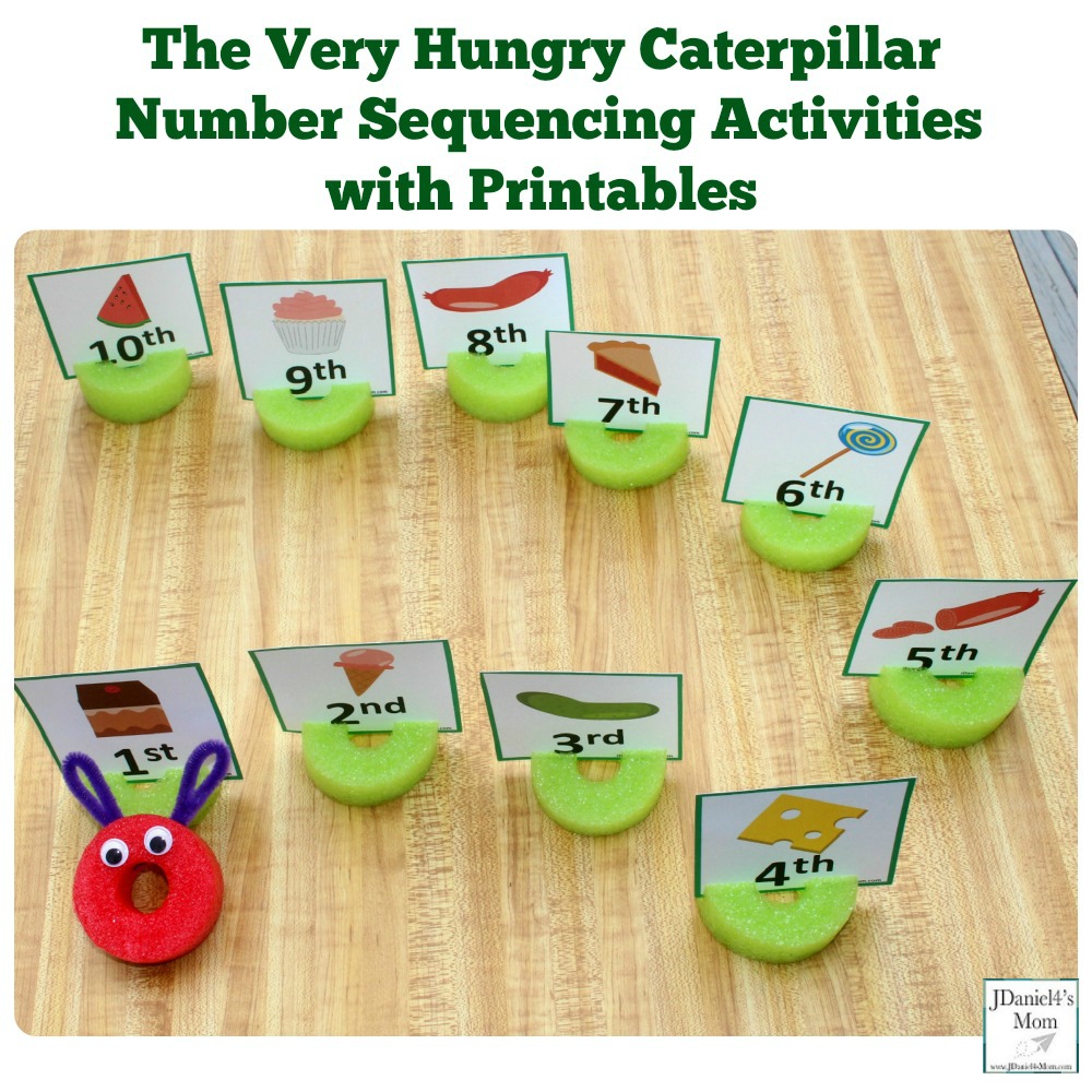 The Very Hungry Caterpillar Number Sequencing Activities with Printables