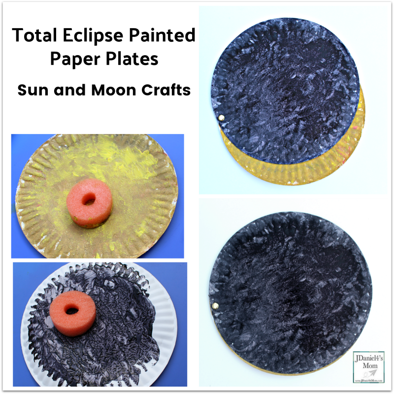 Total Eclipse Painted Paper Plates