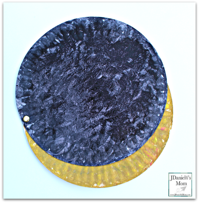 Total Solar Eclipse Painted Paper Plates Sun and Moon Crafts