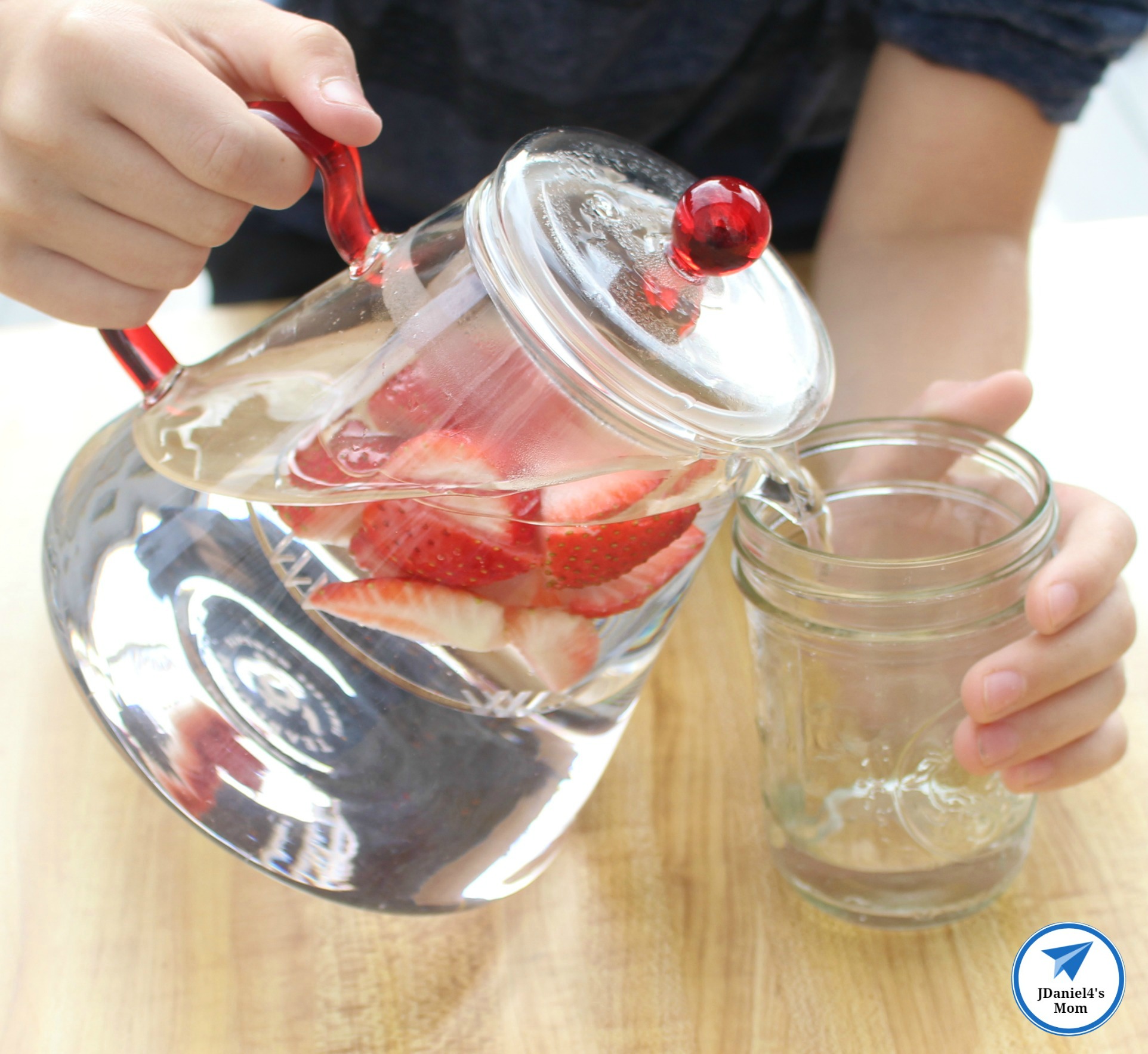 Using Your Senses to Explore Infused Water- Pour Strawberry Water