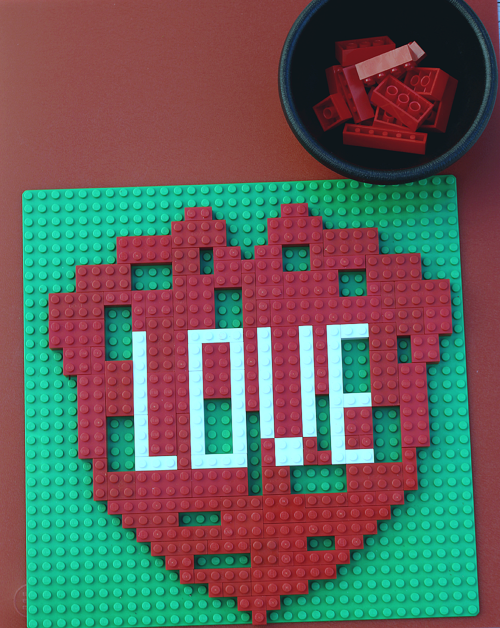 Valentine Idea LEGO Heart Puzzle