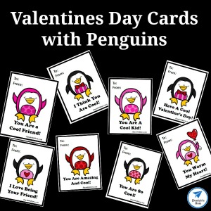 Penguin Valentine Card Classroom Valentines Printable 