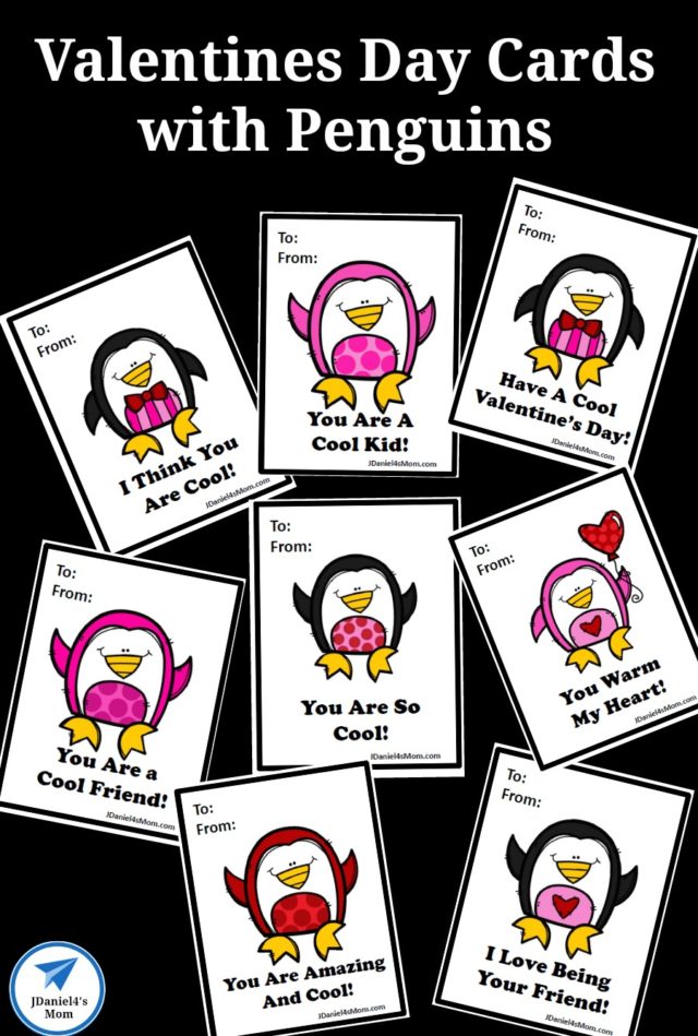 Valentines Day Cards with Penguins - JDaniel4s Mom