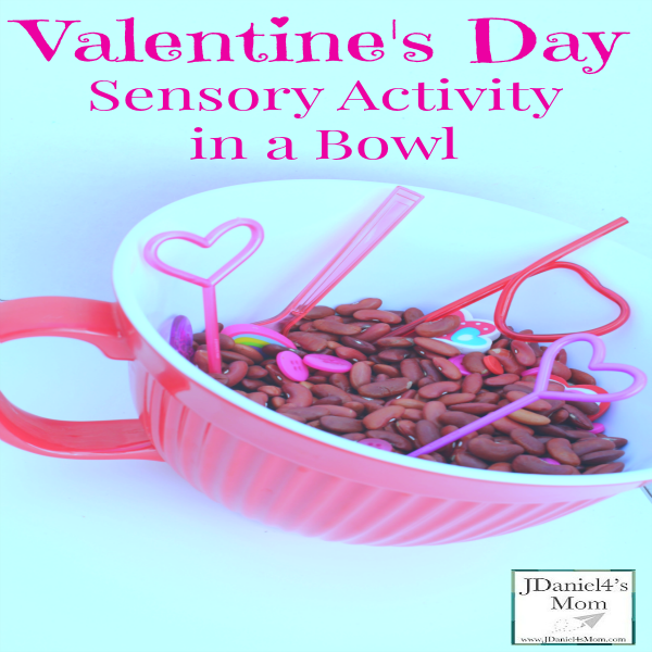Valentine's Day Sensory Activity in Bowl- This is an invitation to explore a number of skill including fine motors skills and eye and hand coordination.