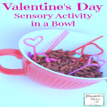 Valentine's Day Sensory Activity in Bowl- This is an invitation to explore a number of skill including fine motors skills and eye and hand coordination