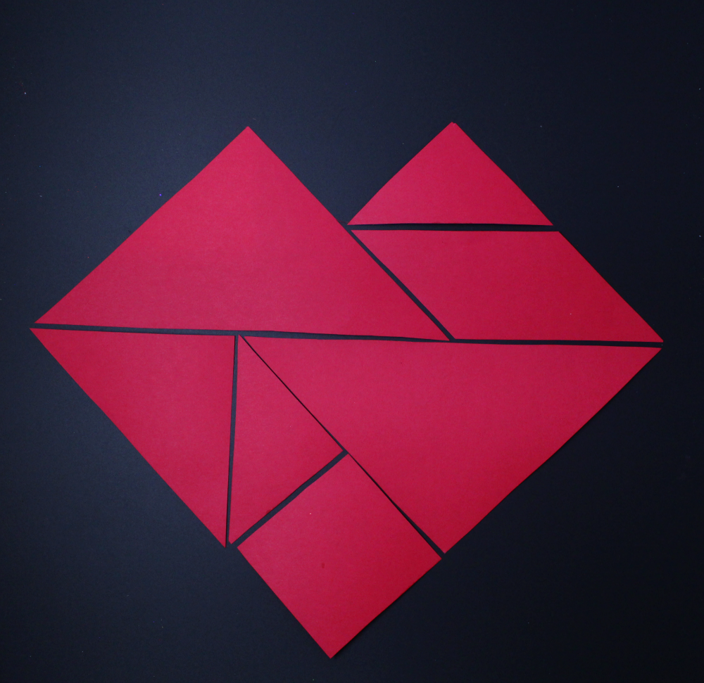 Valentines Day Tangram Activity with Printables Done