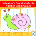 Valentine's Day Worksheets- Number Word Puzzles - JDaniel4s Mom