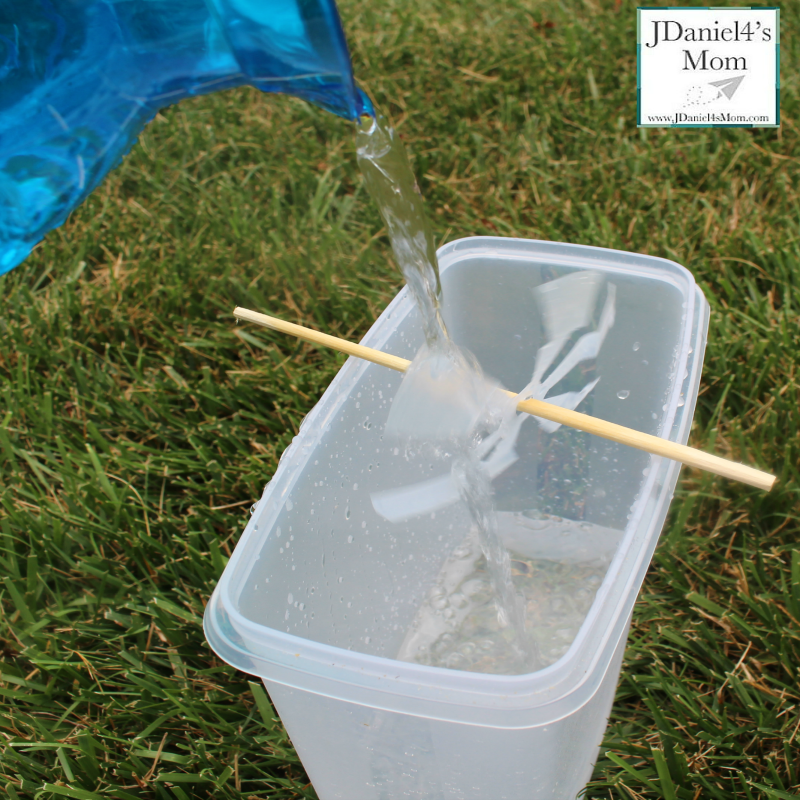 Water Experiment with Milk Jug Water Wheel