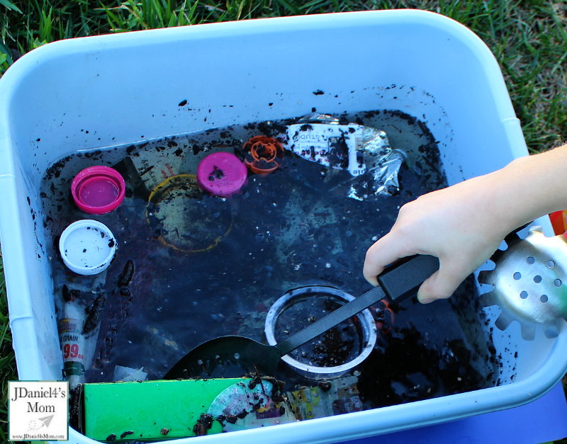 Water Pollution Experiments for Kids- Slotted Spoon