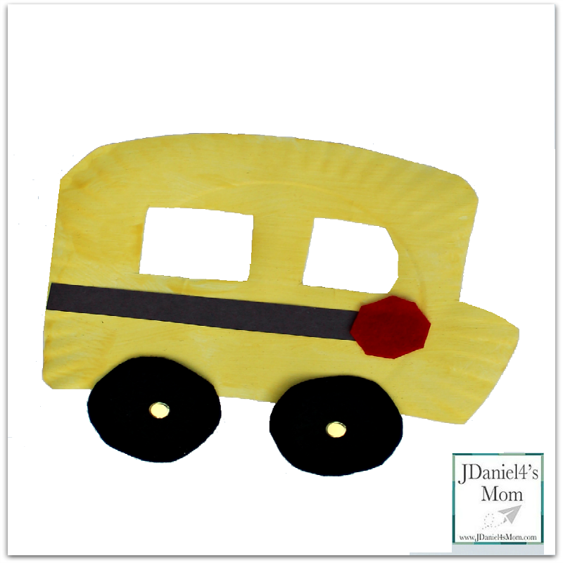 Wheels on the Bus song inspired craft made with a paper plate. Kids will love that the wheels move.