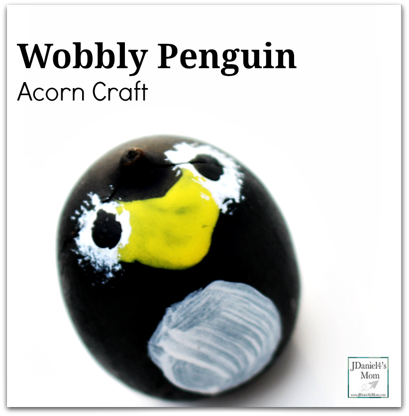 Wobbly Penguin Acorn Craft for Kids - This fun craft transforms an acorn into a wobbly penguin.