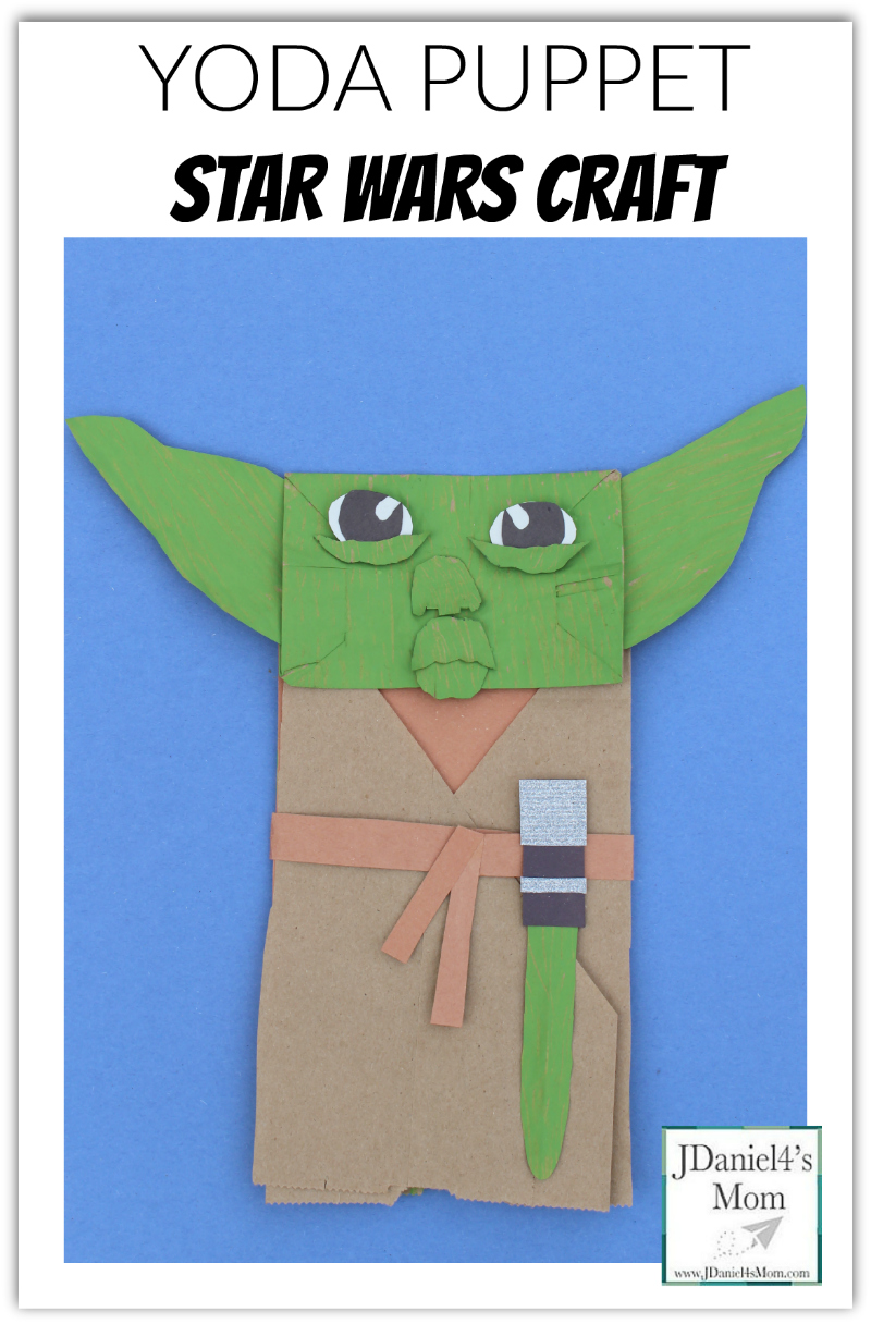 Baby Yoda Paper Bag Puppet Craft Template