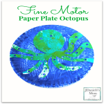 Arts and Crafts Fine Motor Paper Plate Octopus