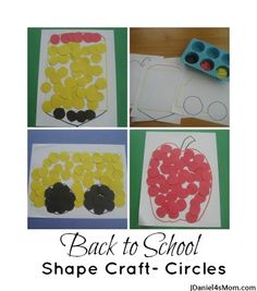 Back to School Shapes Craft- Circles