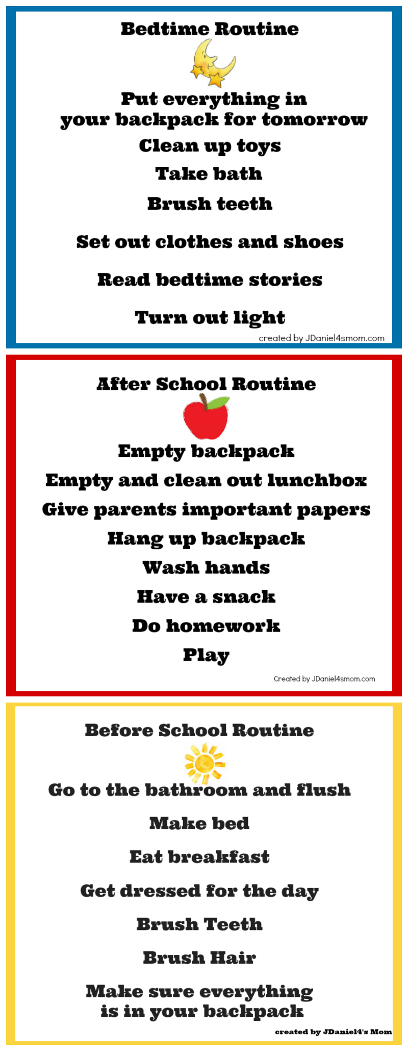 Daily Chore Chart Ideas