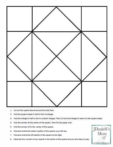 Cootie Catcher Learning Games with Blank Template