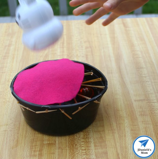 STEM Challenge-Make a Rubber Band Trampoline for Peter Rabbit : Bouncing off the Trampoline