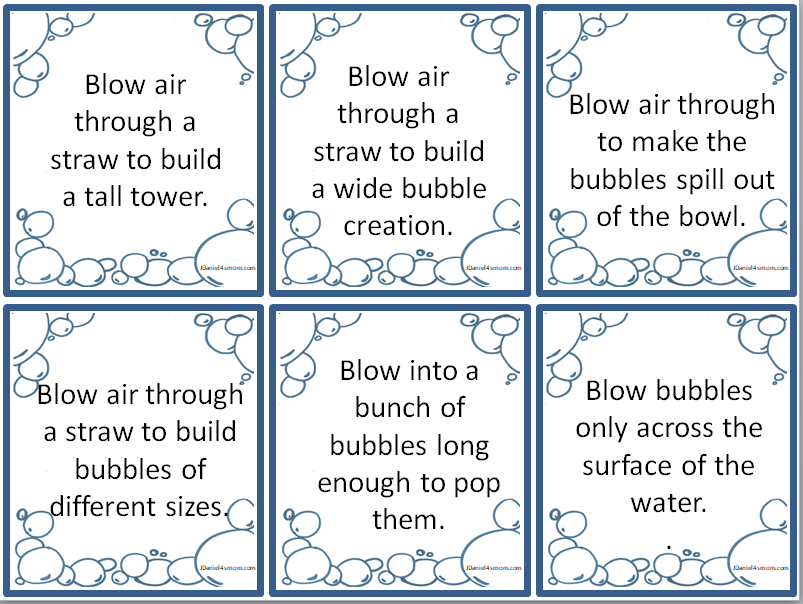 Bubble Games and Activities- This one of the exploration cards.