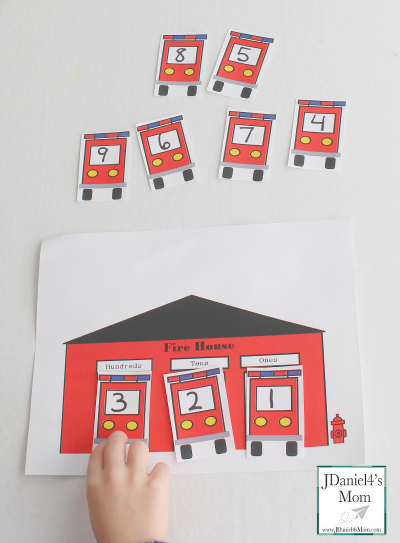 These fire house themed place value charts with number trucks would be great to work with in a center or with your children at home. There is a two digit place value chart and a three digit place value chart in this set.