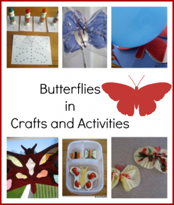 Collage of Butterflies in Craft and Activities