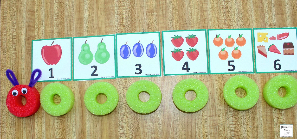 The Very Hungry Caterpillar Number Sequencing Activities with Printables -Counting to Six