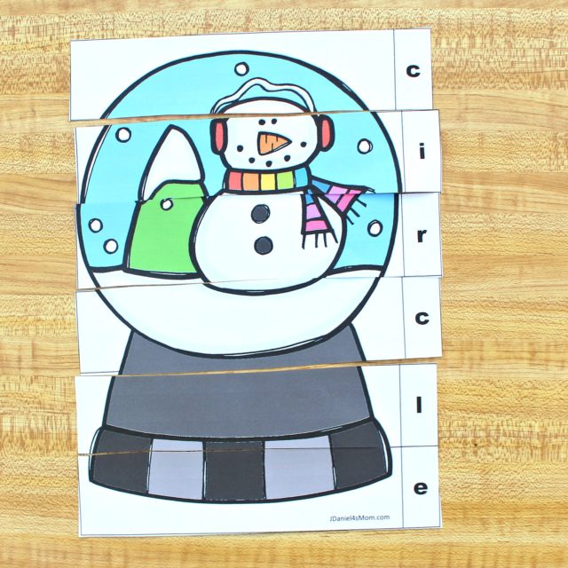 Geometric Shapes for Kids - Snow Globe Puzzles - JDaniel4s Mom