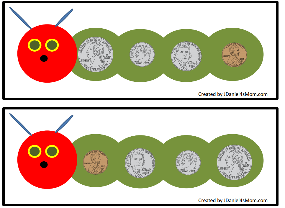 Counting Money with Caterpillars Activities and Printables