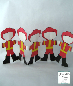 Community Helpers Poem and Craft- Five Little Firefighters
