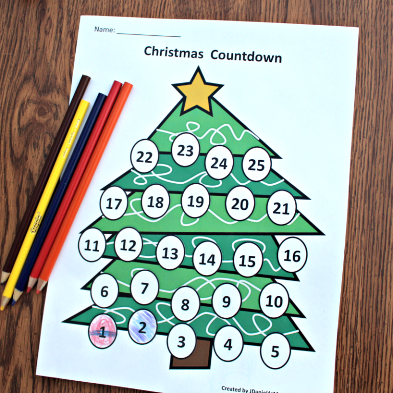 Christmas Countdown Calendar and Learning Activity