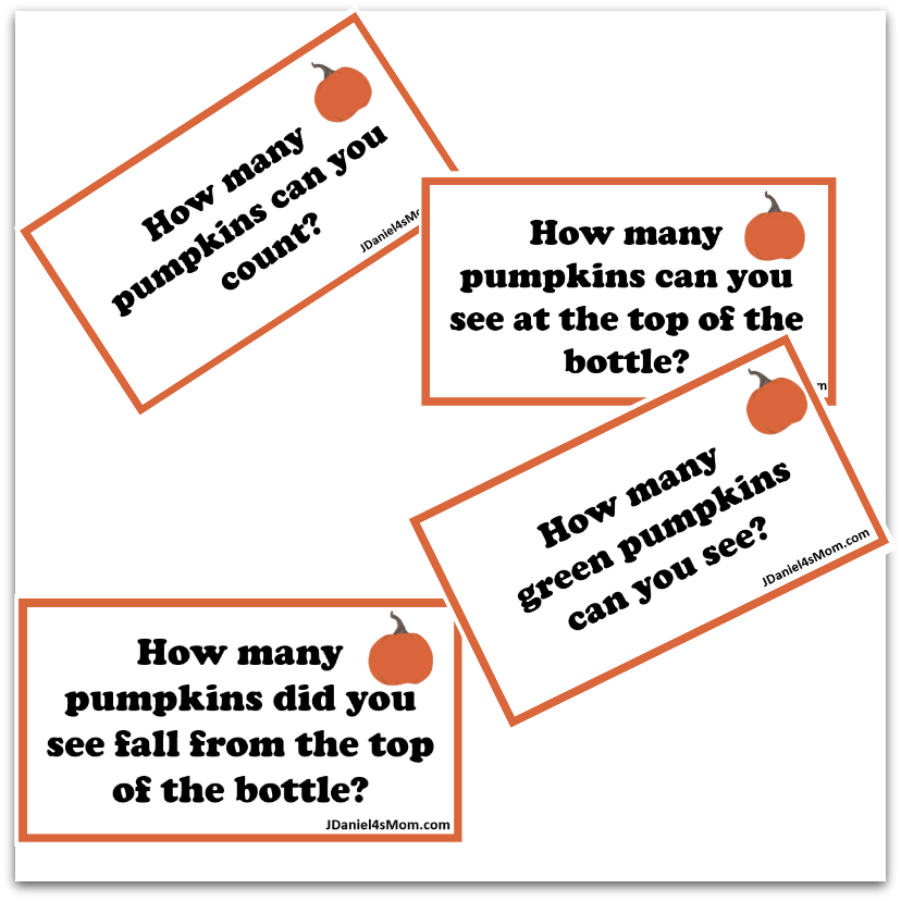 Pumpkin Counting Cards