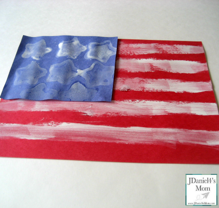 Crafts for Kids- Painted AmericanFlag
