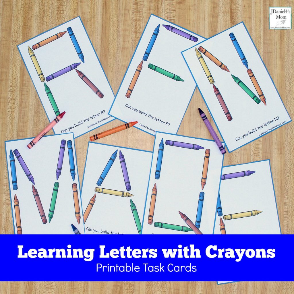 Letter Letters with Crayons Printable Task Cards