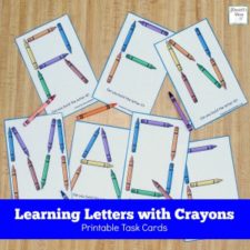 Learning Letters with Crayons Printable Task Cards