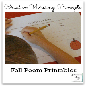 Creative Writing Prompts- Fall Poem Printables